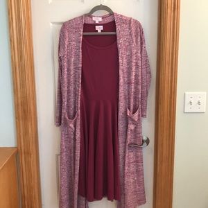 LulaRoe Sarah Cardigan and Nichole Dress Bundle